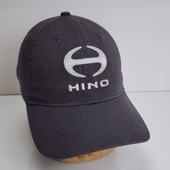 Lesher HINO Embroidered Black Official Trucker Cap Adjustable OSFM Hat - Picture 1 of 9
